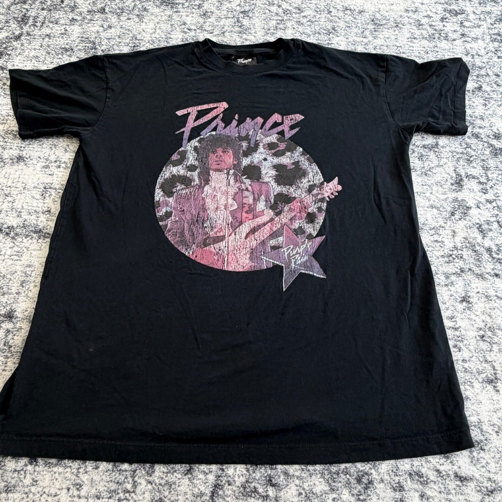 Cotton On Prince Purple Rain Graphic Tee Small Black‎ Mens Band Rock Music Shirt